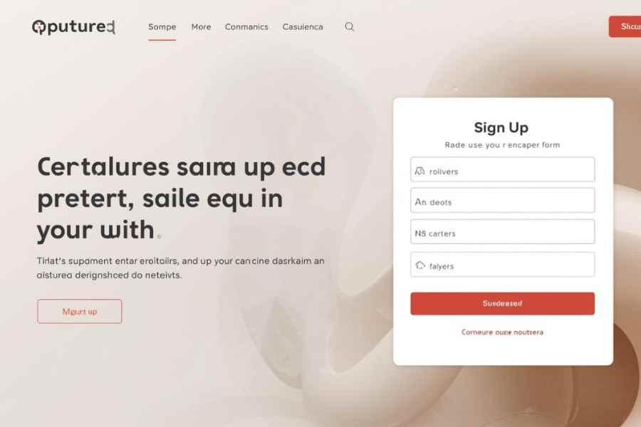 Wesbite Sign Up Form